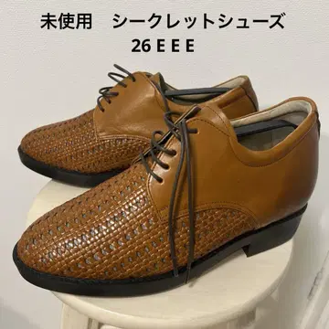 미사용 키높이 신발 브라운 뜨개질 일본제 26 E E E