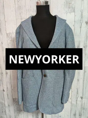 NEWYORKER 파랑 울 테일러드 자켓 L