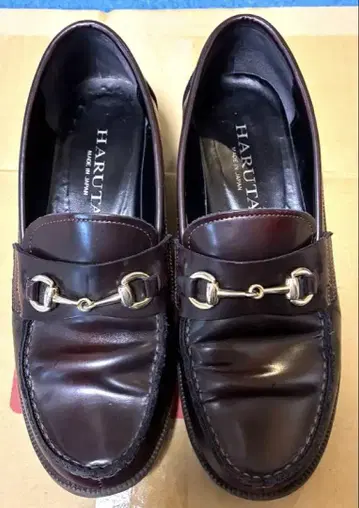 23.5cm 하루타 HARUTA 로퍼 가죽 신발 브라운