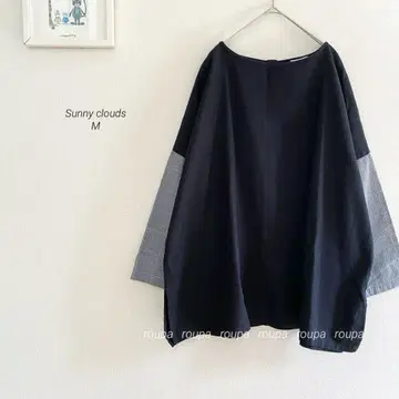 Sunny clouds 펠리시모 레이어드 스타일 상의 블랙8139