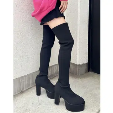 GYDA 블랙 니하이 부츠