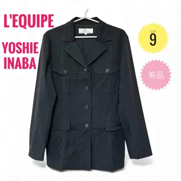L'EQUIPE Yoshie Inaba 스트레치 자켓 블랙 사이즈 9