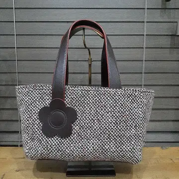 MARY QUANT 핸드백 트위드 x 가죽