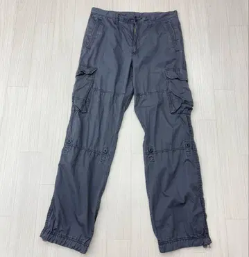 y2k UNIQLO 유니클로 드로우 스트링 카고 팬츠 남성용 그레이