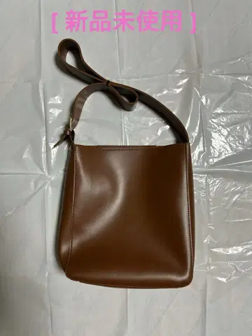 [ 미사용 새상품 ] 브라운 숄더백 인조 가죽 파우치 포함