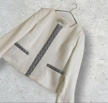 빅 사이즈! EMMA JAMES 화이트 노카라 자켓 13