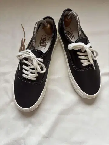 [ 미사용 새상품 ] VANS 가죽 다크 브라운 캔버스 스니커즈 반스