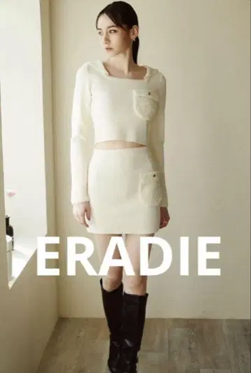 ERADIE 에라디에 테이프얀 트림 셋업 화이트 상하의