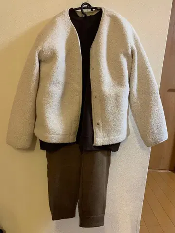 브라운 스웨트 팬츠 세트