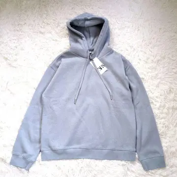 택 포함 새상품 ZARA 그레이 플리스 후드티 후디 M 무지