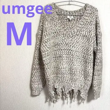 umgee 여성용 [ M ] 베이지 계열 V넥 니트 스웨터