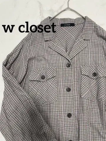 w closet 체크 무늬 오버 사이즈 셔츠