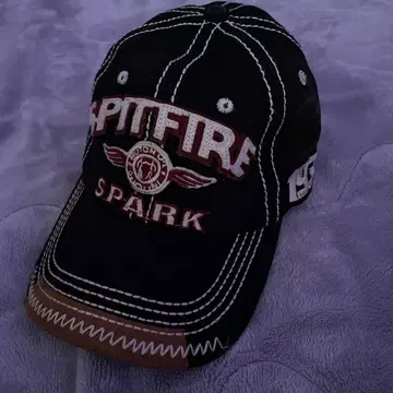 SPITFIRE SPARK 자수 로고 캡 블랙 스트릿