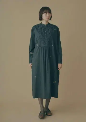 이번 시즌 완판 미나 페르호넨 choucho 다크 그린 롱 원피스