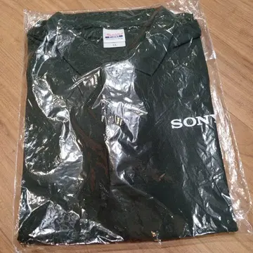 미사용품 SONY 기업 로고 그린 피케 셔츠 반팔 LL 사이즈 정품