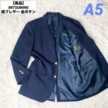 [ 새상품급 ] MITSUMINE 네이비 블레이저 골드 버튼 A5