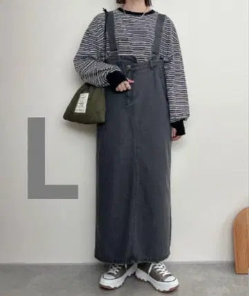 시마무라 rumi 오버롤 스커트 L