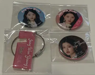 IZ*ONE IVE 원영 캔뱃지, 키링 세트