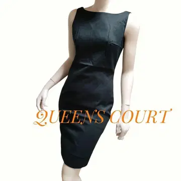 새상품 퀸즈 코트 심플 원피스 사이즈 2 일본제 블랙