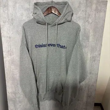 thisisneverthat 후드티 L 그레이 로고 자수