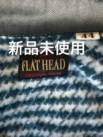 FLAT HEAD 두꺼운 원단 플란넬 셔츠 하운드투스(44)