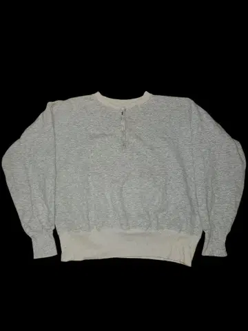 XL 사이즈 & 탄력 & 투톤! 40s 필그림 맨투맨 하프 ZIP