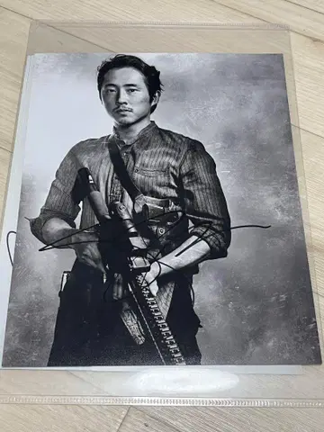 탄력 네이비 스티븐 연 사인 워킹 데드