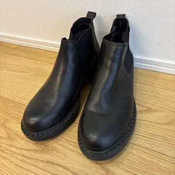 새상품급! 키다리 아저씨 사이드 고어 부츠 가죽 블랙