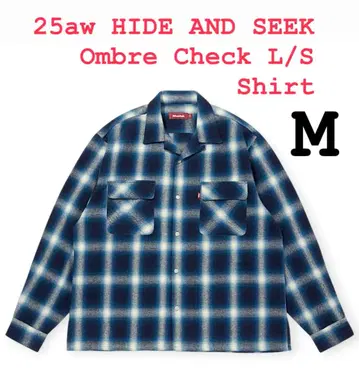 25aw HIDE AND SEEK 옴브레 체크 L/S 셔츠