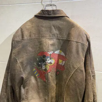 90s Disney mickey G-1 leather jacket
