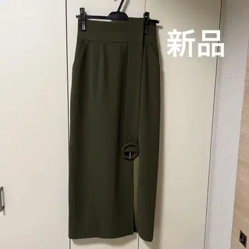 MURUA 올리브 그린 타이트 스커트 S 사이즈 카키 스커트 가을 옷
