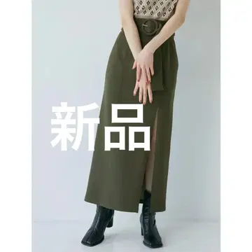 MURUA 올리브 그린 타이트 스커트 S 사이즈 카키 스커트 가을 옷