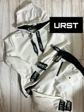 URST 화이트 후드 부착 후드티 하의 상하의 세트