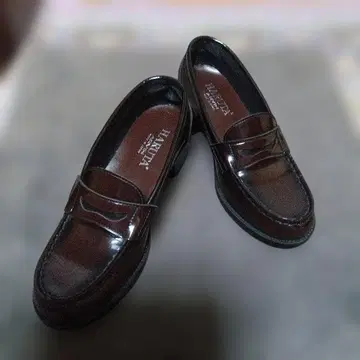 새상품 HARUTA 로퍼 통굽 4.5cm 브라운 23.5cm