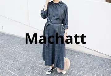 새상품급 인기 Machatt 체크 롱 원피스