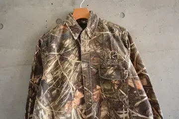 레어 DUCKS UNLIMITED 리얼트리 카모플라주 셔츠 마른 나무