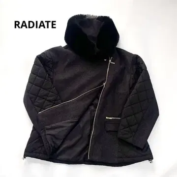 [ 새상품급 ] RADIATE 이소재 퍼 포함 블랙 퀼팅 자켓