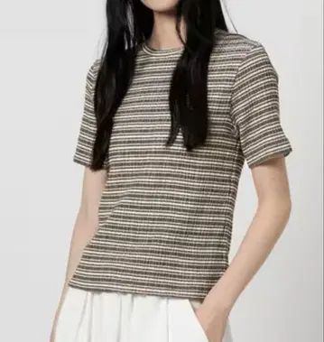 BEAUTY&YOUTH 셔링 보더 T셔츠