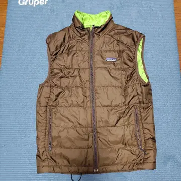 patagonia 남성용 베스트 S 브라운/그린
