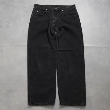 랭글러 W33 블랙 데님 구제 의류 블랙 16383