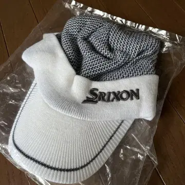 Srixon 골프용 니트 모자 화이트/그레이 (새상품)