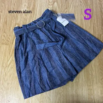 B277 스티븐 앨런 숏팬츠 린넨면 스트라이프 여성용 S