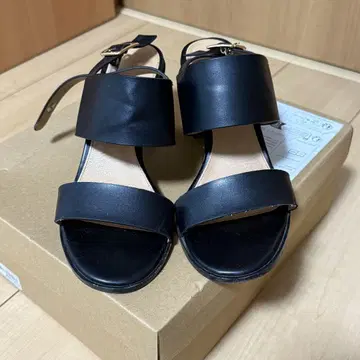 신발 샌들 힐 블랙 블랙 LL