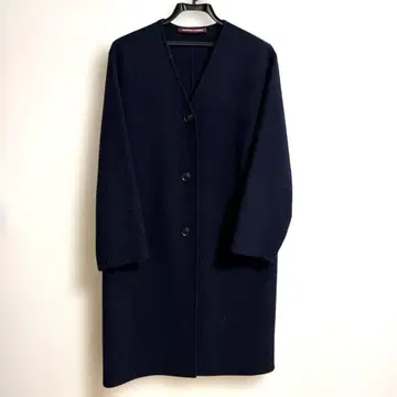 울 코트 네이비