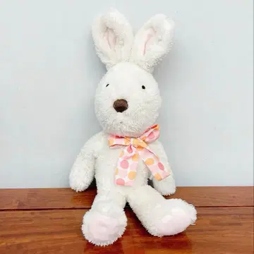 르슈크르 le Sucre 토끼 봉제 인형 핑크 계열 리본 화이트 토끼