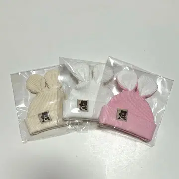 10cm 봉제 인형 토끼 귀 니트 모자 모자 봉제 인형 의류  의류