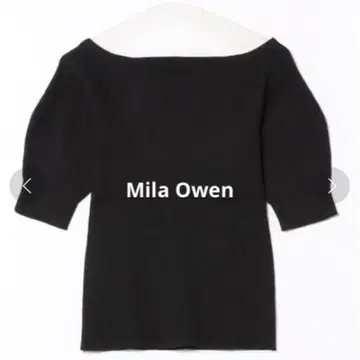 Mila Owen 미라 오웬 오가닉 코튼 오프숄더 니트 블랙