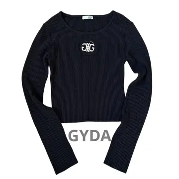 새상품급 GYDA 제이다 리브 블랙 크롭 니트 프리 사이즈