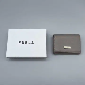 [FURLA] 3단 폴더형 지갑 그레이지 천연 가죽