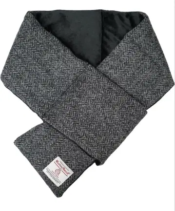 해리스 트위드 숏 머플러 충전솜 남녀 공용 속기모